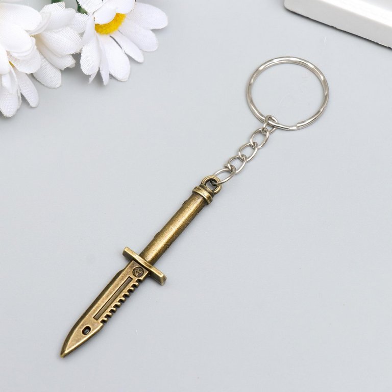 Брелок "Штык", 6 см цв. бронза (металл)