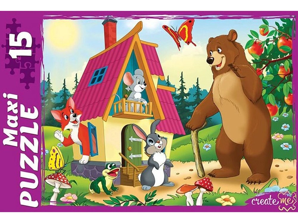 Пазлы MAXI  15 дет. "Теремок" Рыжий кот