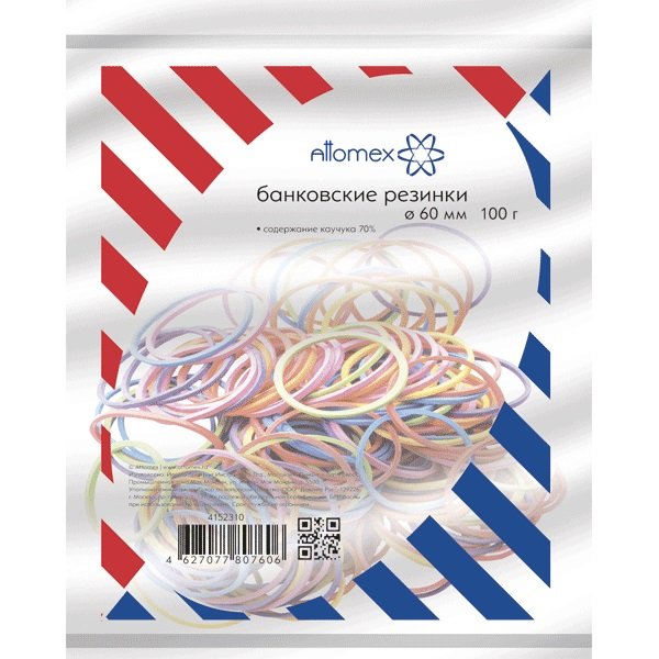 Резинки для денег  100 гр. 60мм., Attomex