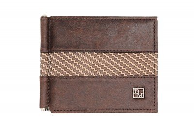 Зажим для денег D.Morelli "Бранд" нат.кожа, коричневый