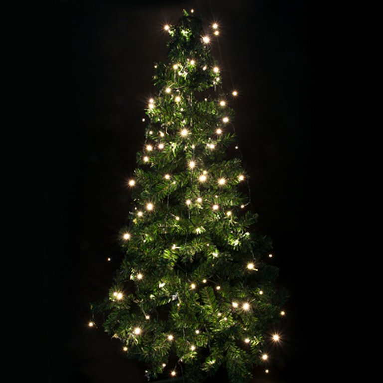 Гирлянда комнатная Занавес 1,4м, 10 нитей, 140 теплых ламп, мерцание, зеленый провод