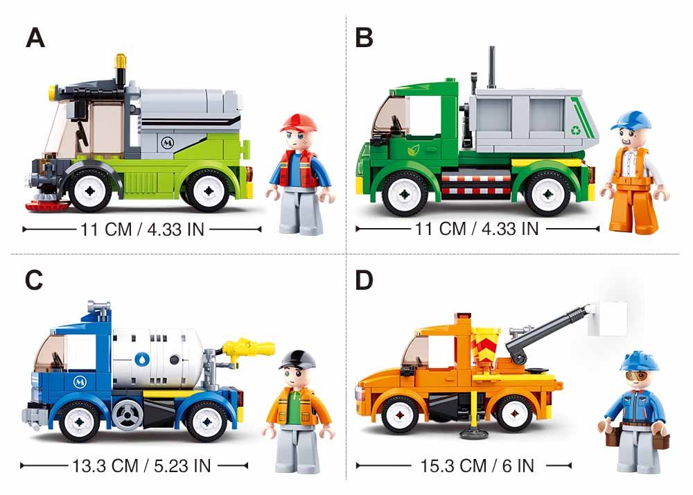 Конструктор пластиковый   АССОРТИ "Городская служба" Sluban