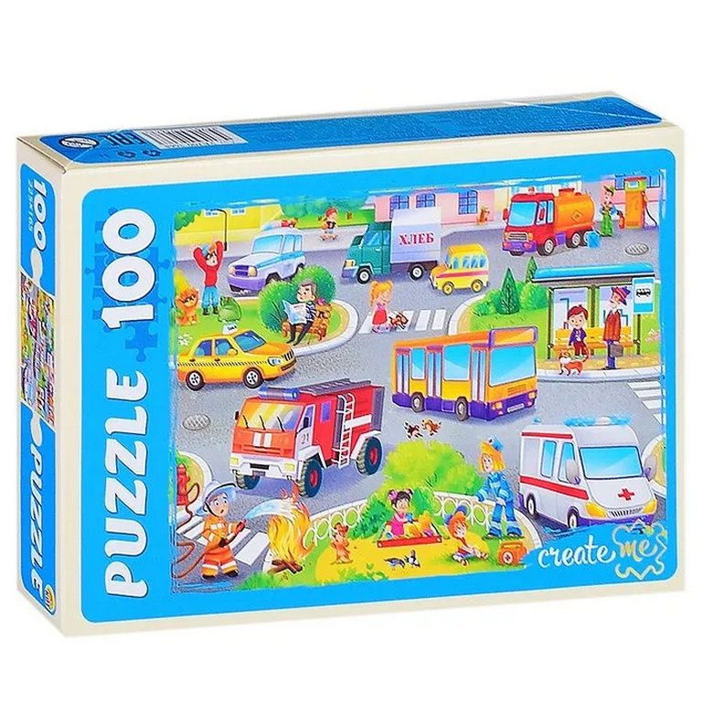 Пазлы   50 дет. "Важный транспорт" Рыжий КОТ