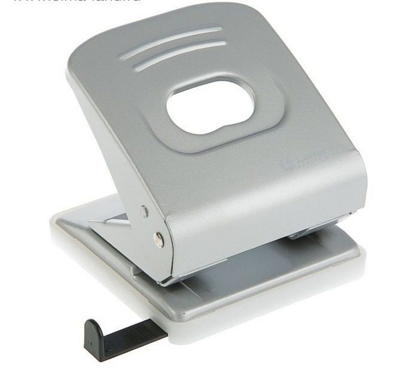 Дырокол до 30л метал. Lаmark "Mettallic", с линейкой, серый