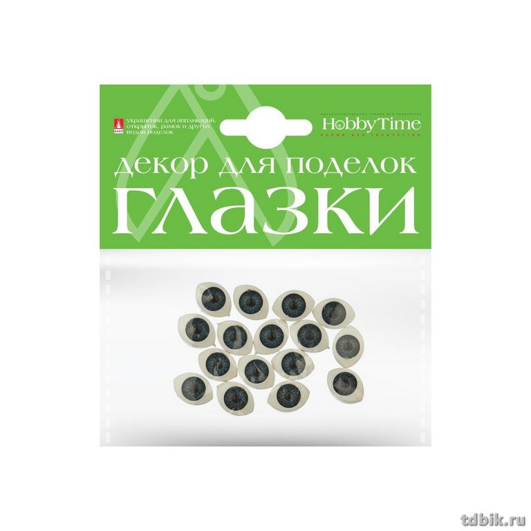 Декоративные элементы "Глазки" 15мм 4 вида HobbyTime набор №13