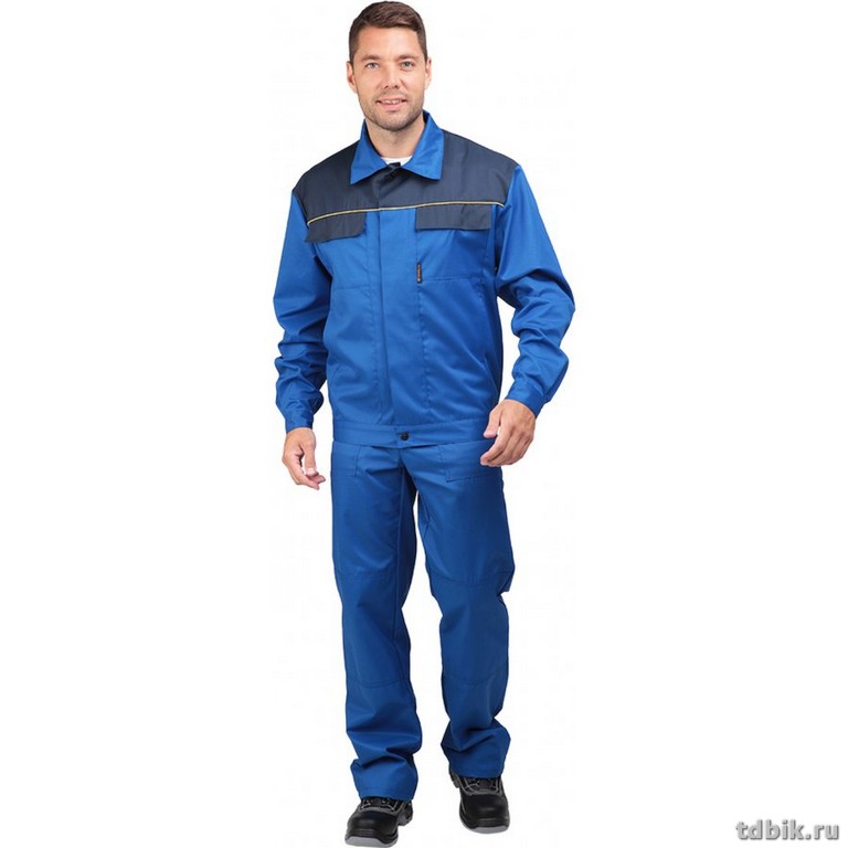 Спецодежда Костюм "КМ-10" р-р 60-62/182-188, васильк. с т.син