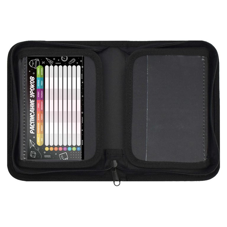 Пенал 1 отд. 2 откид. планки для девочки Феникс+ "Брюнетка с собачкой" 13.3x20x3.5 см, полиэстер