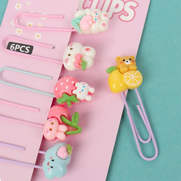 Скрепки декоративные 6 шт/уп ассорти