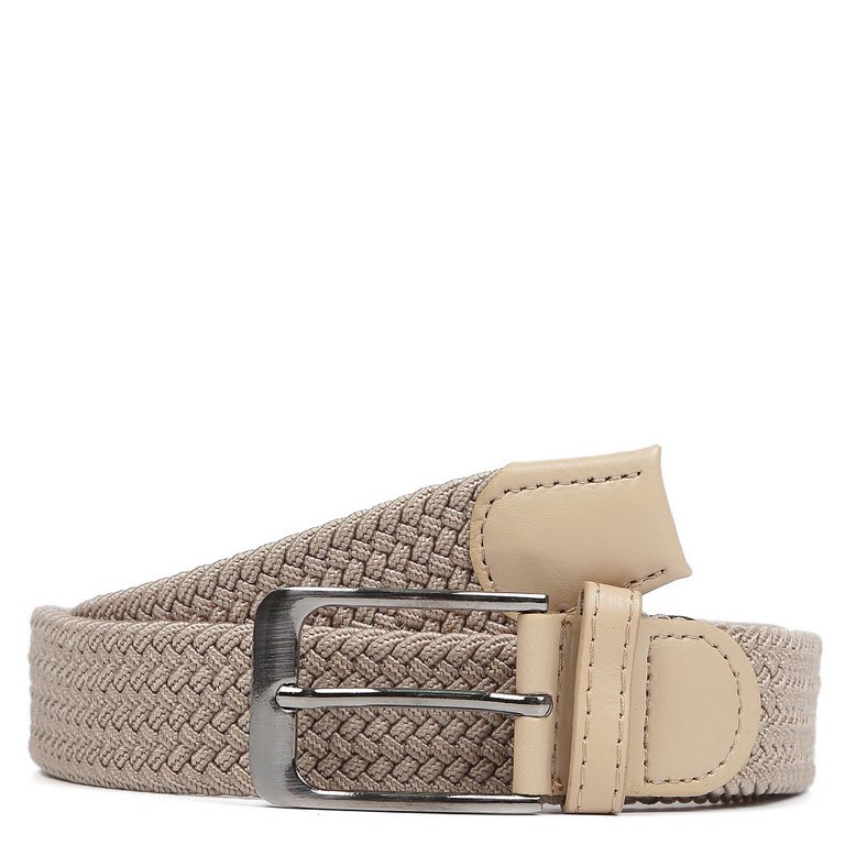 Ремень FABRETTI универсальный, полиэстер размер 125, бежевый