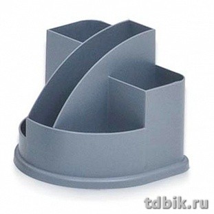 Подставка наст д/канц. принадлеж. Стамм "Авангард" 5 отд. серый (полистирол)