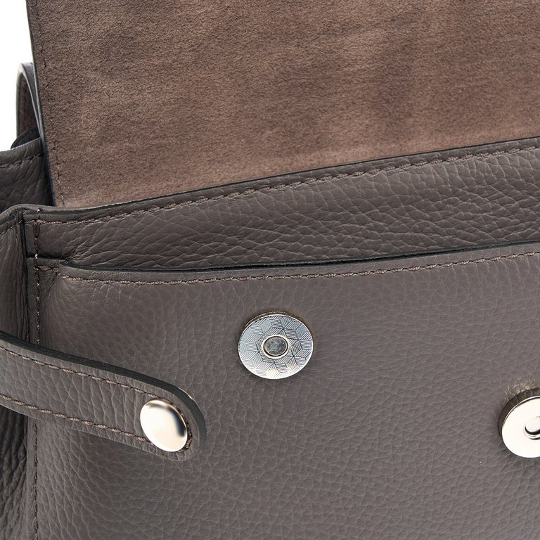 Сумка женская Dr.Koffer 26х17х9см см, нат.кожа серый