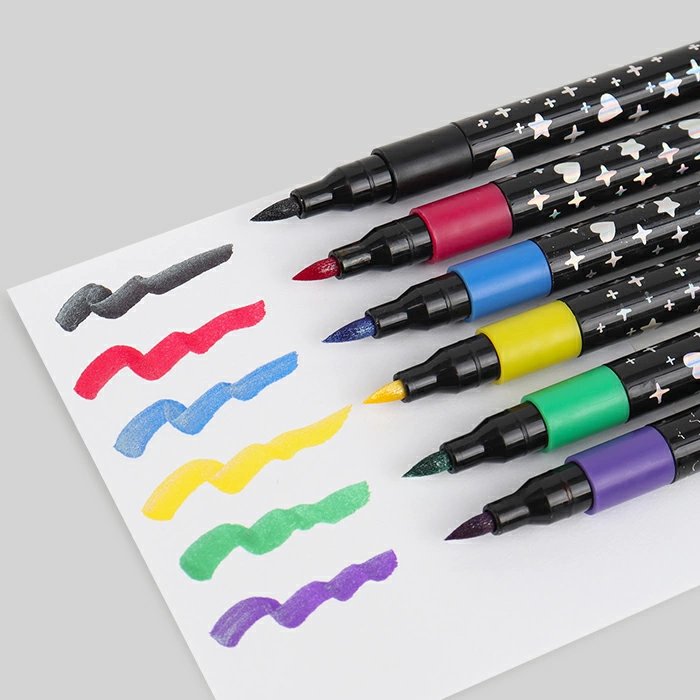 Набор маркеров акриловых 24 цв. Darvish с блестками