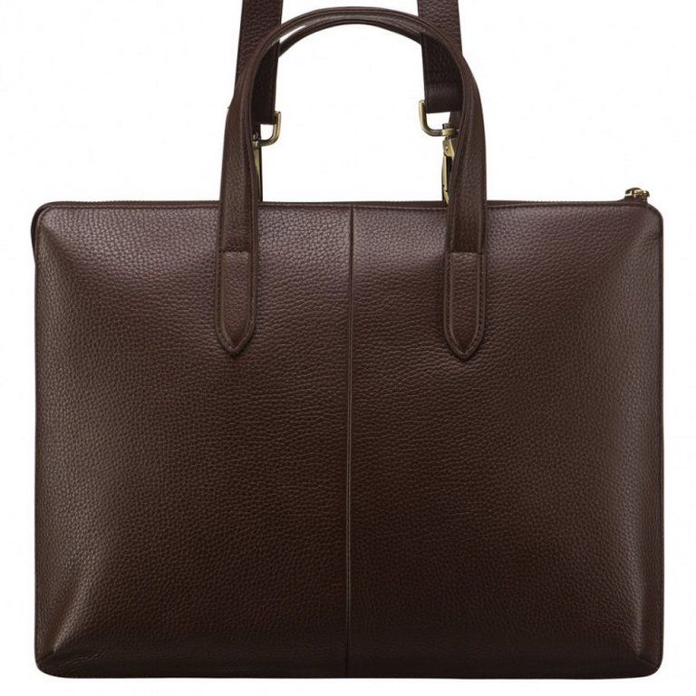 Сумка для документов Dr.Koffer, нат. кожа, коричневая