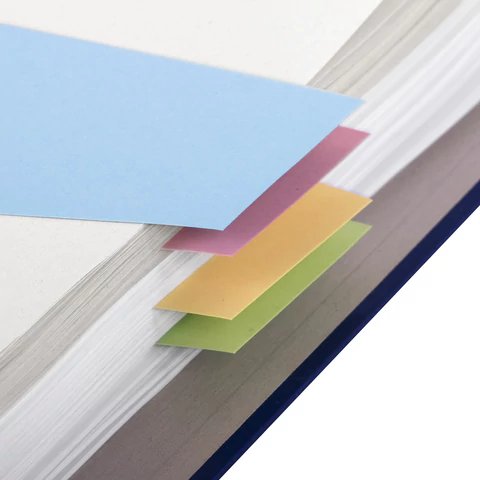 Разделительные полоски из картона 160 г/м2 (трапеция) 230*120*60 мм BRAUBERG 4 цв. 100шт/уп