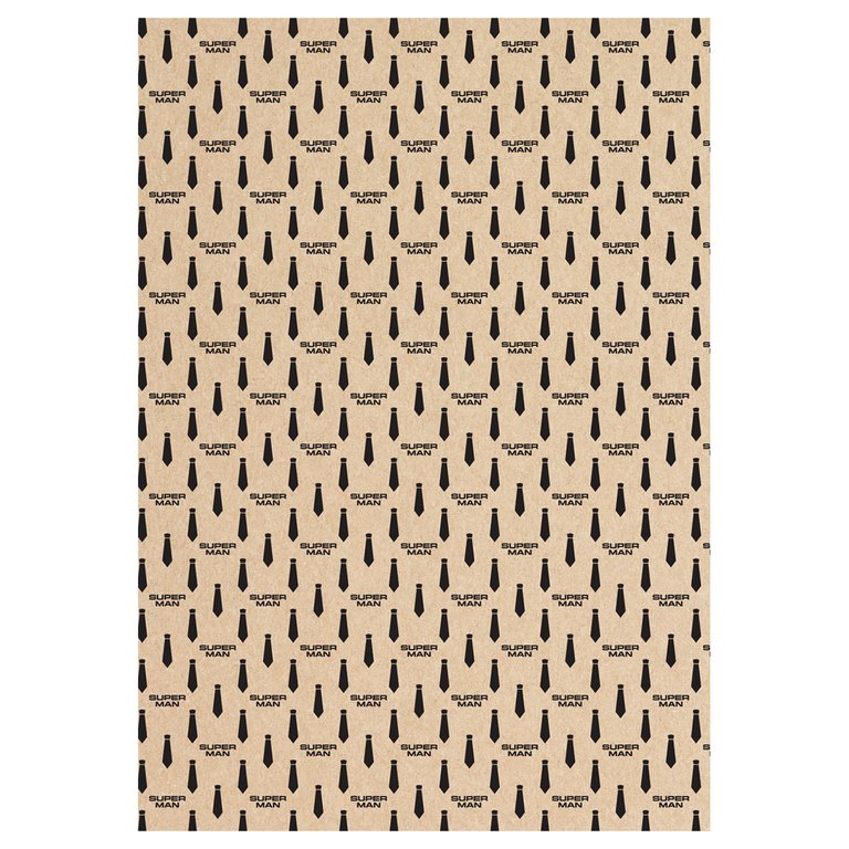 Бумага упаковочная 70*100см крафт в рулоне (ассорти) "Super Man" MESHU