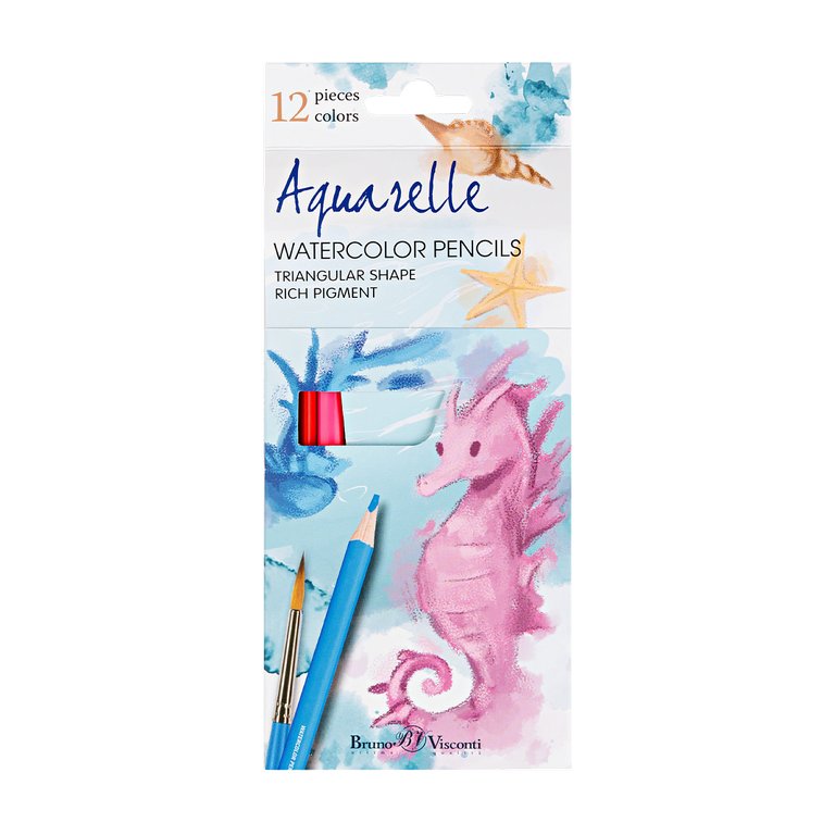 Набор карандашей акварельных 12 цв. BrunoVisconti "DreamWorld"