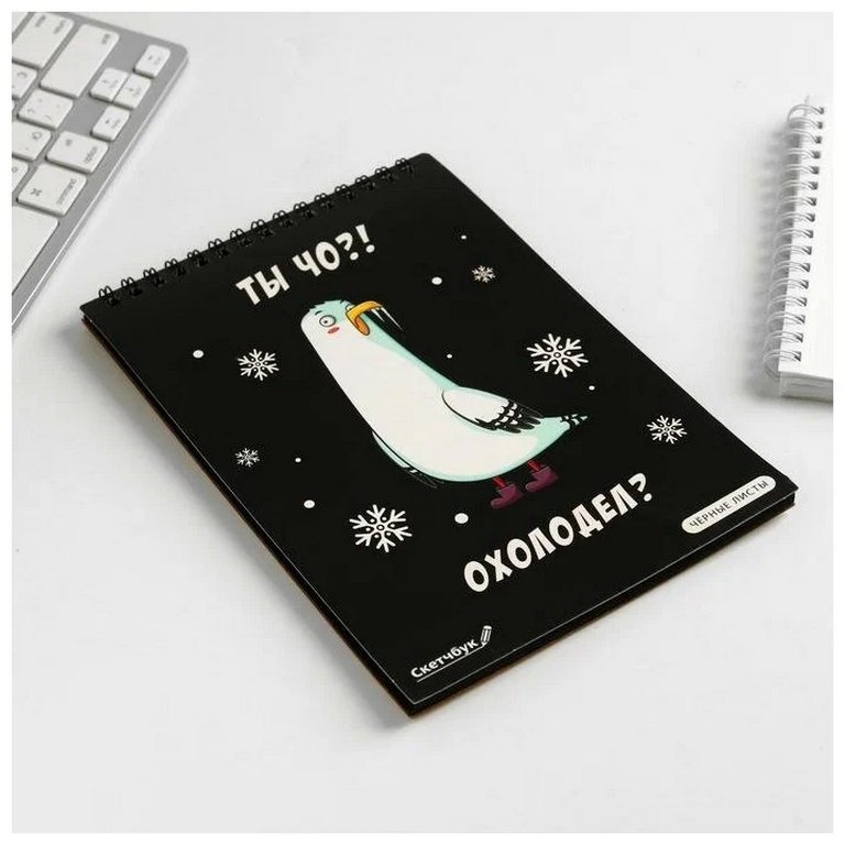 Набор подарочный  НГ "Пора валить на Юг" (скетчбук, фигурный ластик, карандаши)