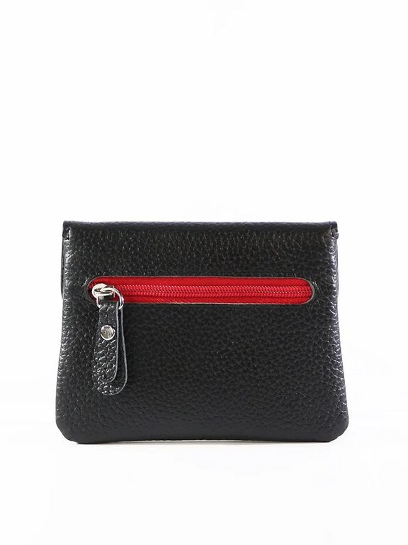 Портмоне D.Morelli женское "Бриенна"  мини, нат.кожа, черный