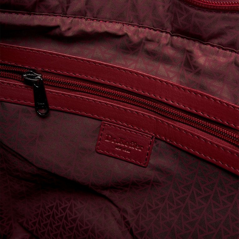 Сумка женская Dr.Koffer 33х31х12см см, нат.кожа бордовая