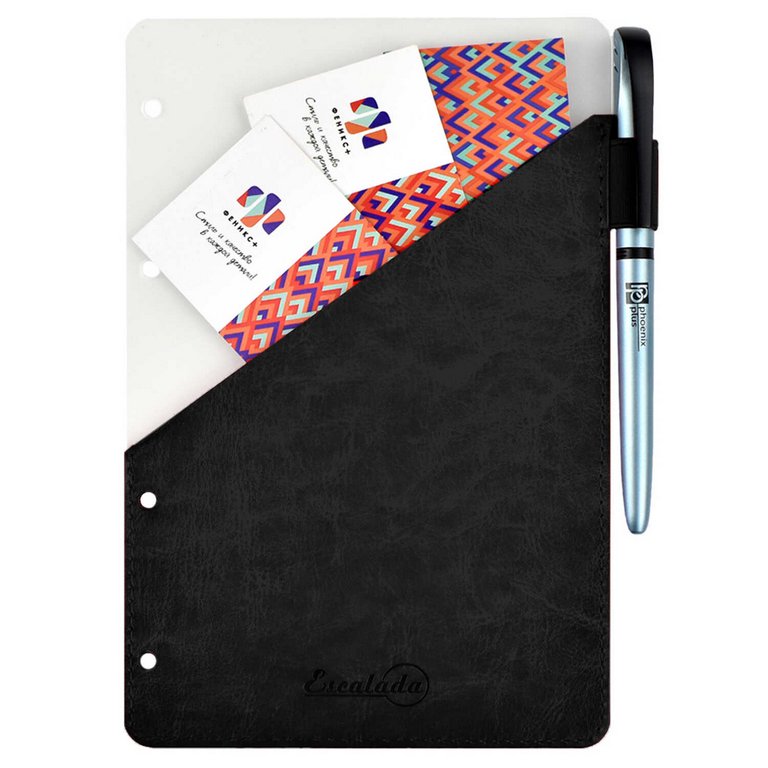 Разделитель сменный для кредитных, дисконтных карт, пропусков, кожзам, пластик черный