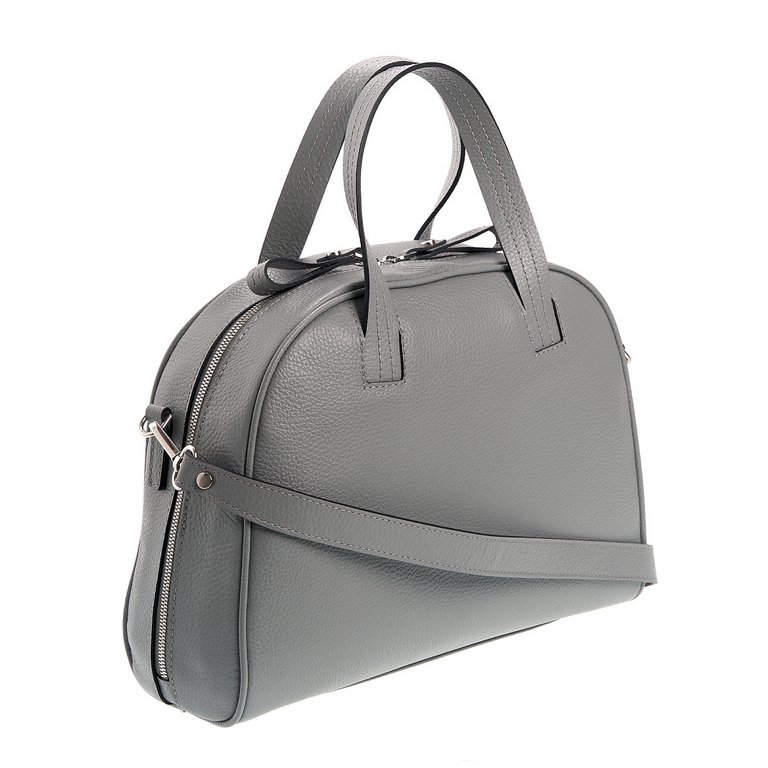 Сумка женская Dr.Koffer 31х25х11см см, нат.кожа серебристый