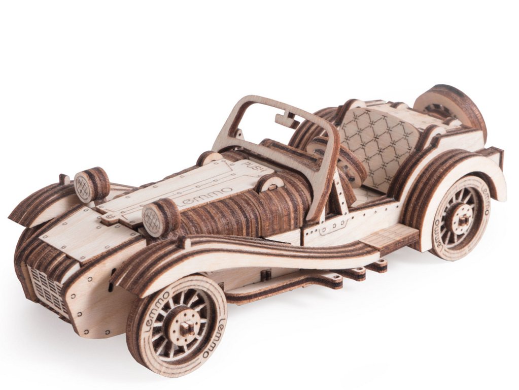 Сборная модель из дерева  103 дет. "Автомобиль Родстер" 150*60*50мм