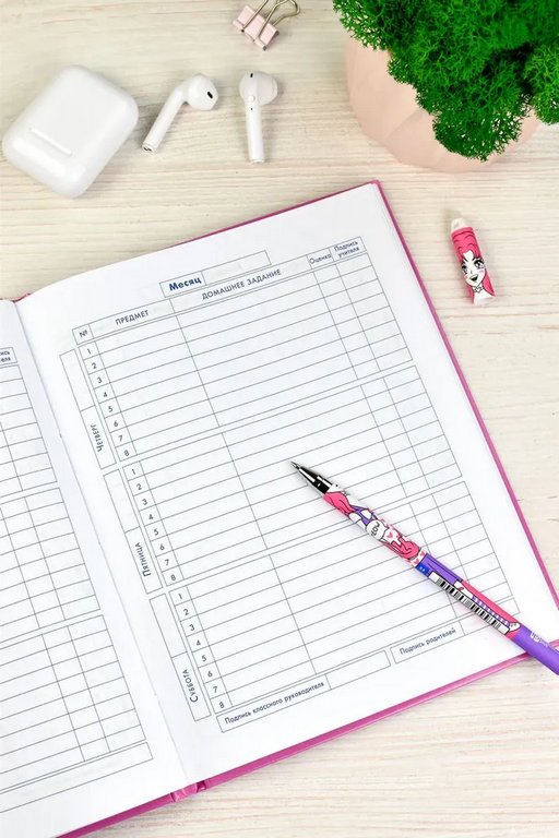 Дневник для ст/кл. твердая обложка, глян. ламин. "ЗВЕЗДНЫЕ НАУШНИКИ" 48л