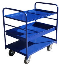 Тележка платформенная для библиотек (3-х ярусная) d=150