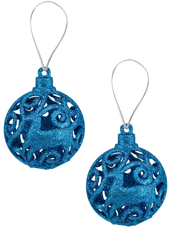 Набор шаров  цвет ассорти 30 мм 28 шт, 45мм 2шт, 60мм 12 шт "Синий шик"