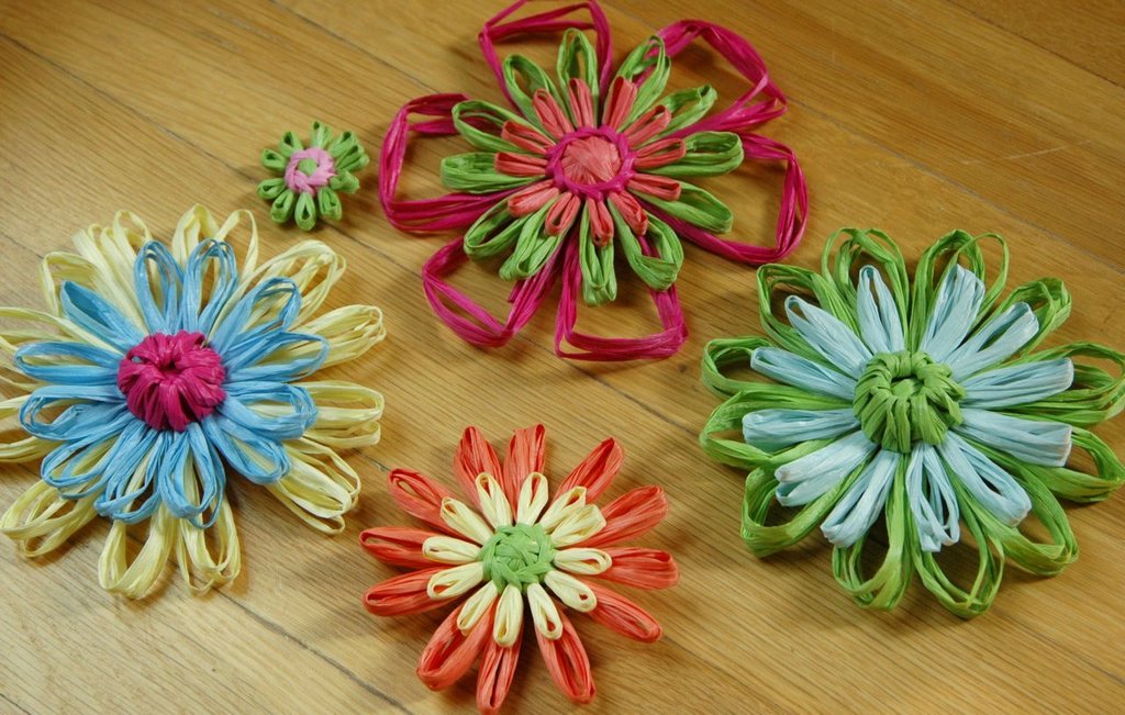 Лента упаковочная, рафия 2х1000 см, ассорти