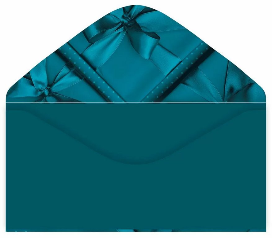 Конверт (для денег) без надписи (бант зеленый)