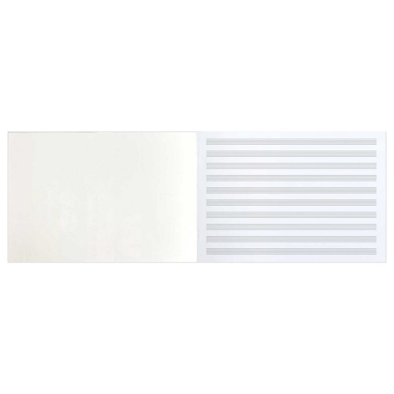 Тетрадь для нот 12 л., А4 на скрепке  "МУЗЫКА СЕРДЦА" 115г/м2