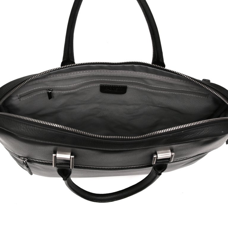 Сумка мужская FABRETTI 39*29*8, нат. кожа, черный