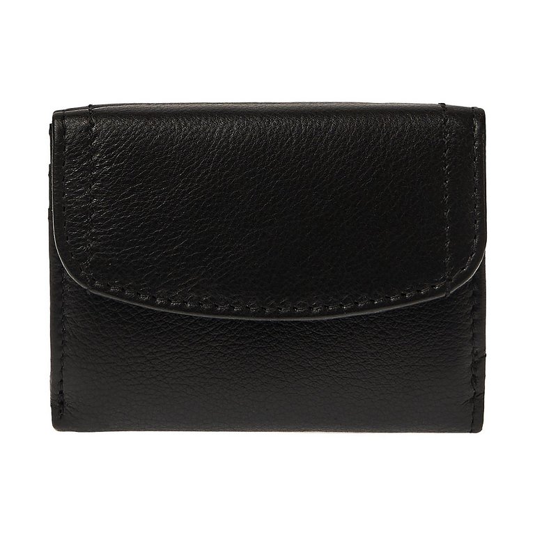 Портмоне Dr.Koffer 9,5*7,5 см нат. кожа, черный