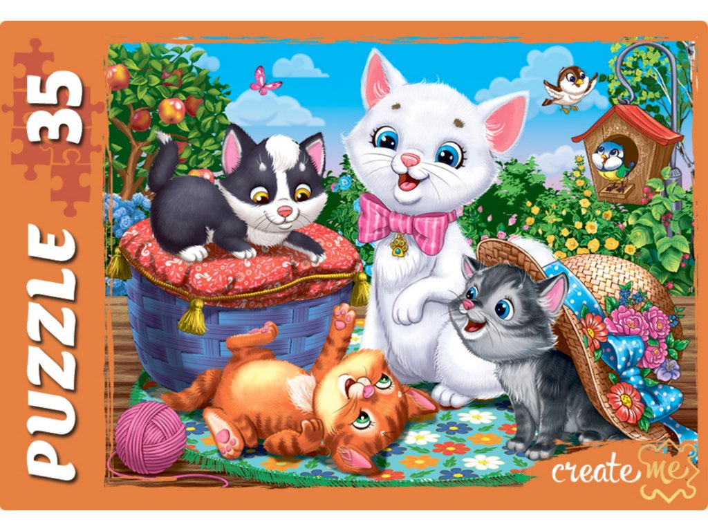 Пазлы   35 дет. "Забавные Котики" Рыжий КОТ