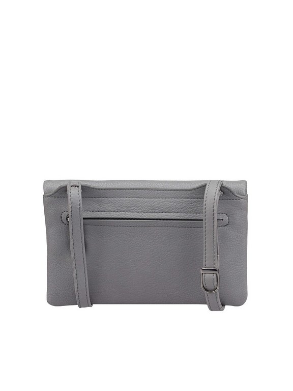 Сумка женская Dr.Koffer 23х15х3см см, нат.кожа серая