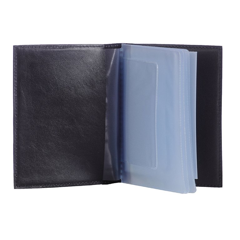 Обложка для автодокументов Макей, нат. кожа с Гербом, черная