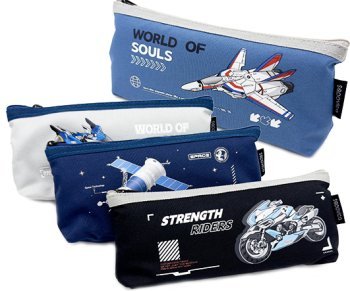 Пенал  для мальчика Intelligent "Транспорт" 23*9*4 см, текстиль