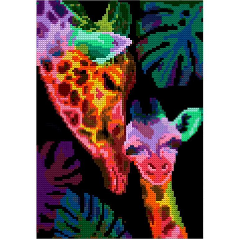 Алмазная мозаика 21*30см "Жирафы" LORI