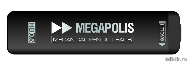 Стержни для мех. кар. 0.5 мм НВ 20шт Erich Krause Megapolis