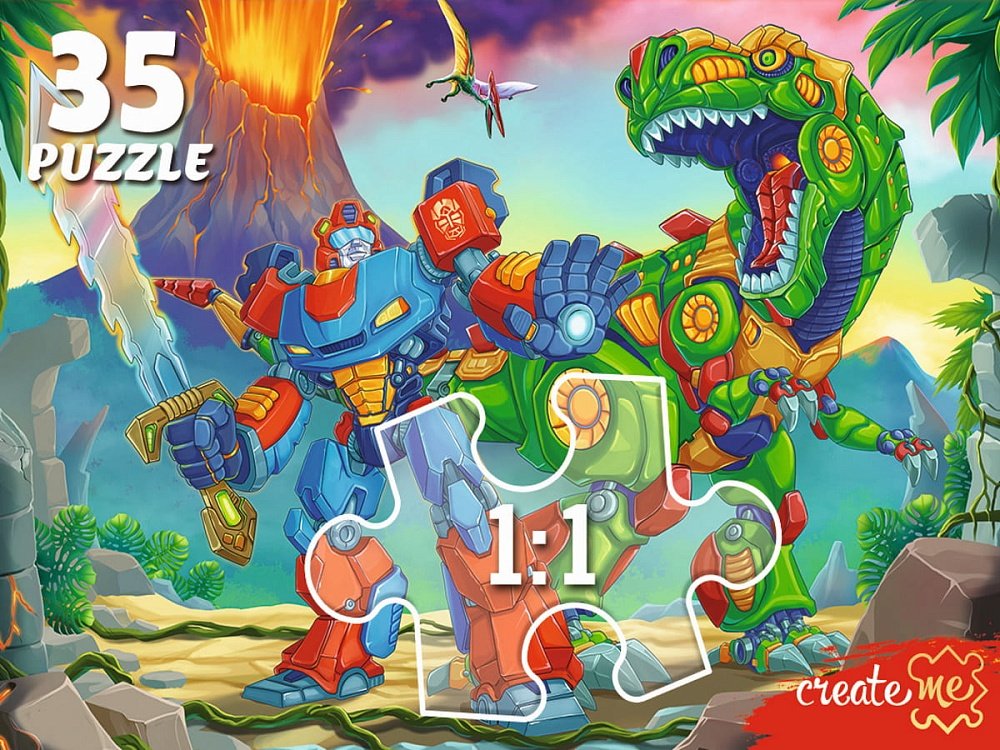 Пазлы   35 дет. "Мир трансформеров" Рыжий кот