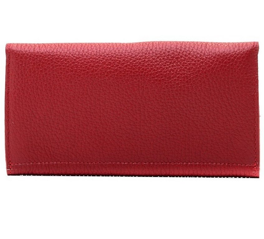 Портмоне D.Morelli женское "Монтана" конверт большое, нат.кожа, красное