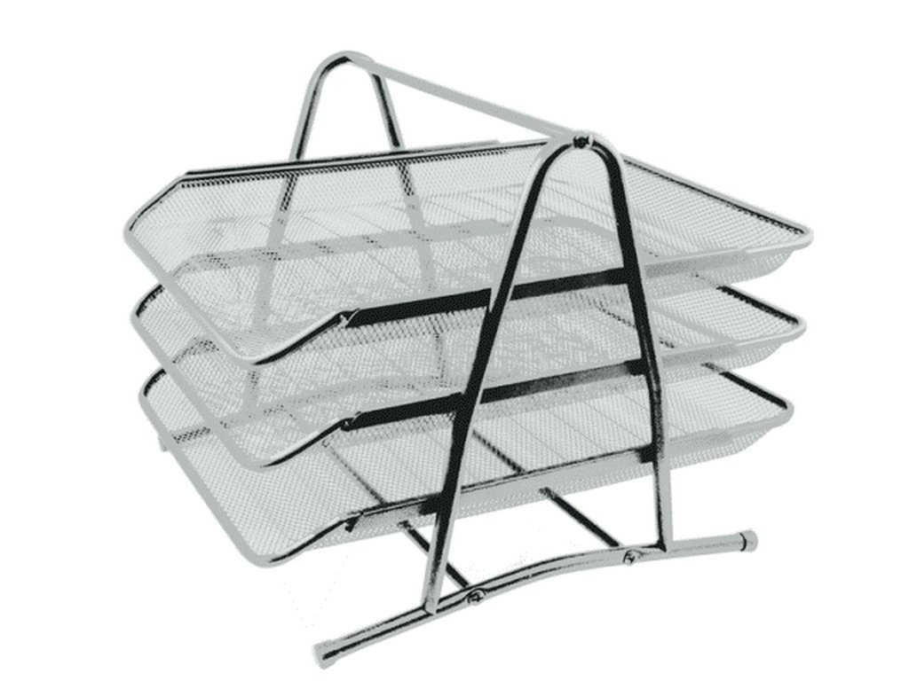 Лоток горизонтальный металл. тройной серебро deVENTE