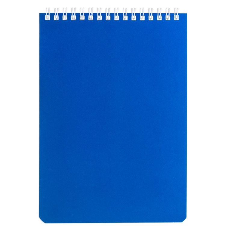 Блокнот А5  60л., 148*210 мм, на гребне BRAUBERG "Синий" клетка