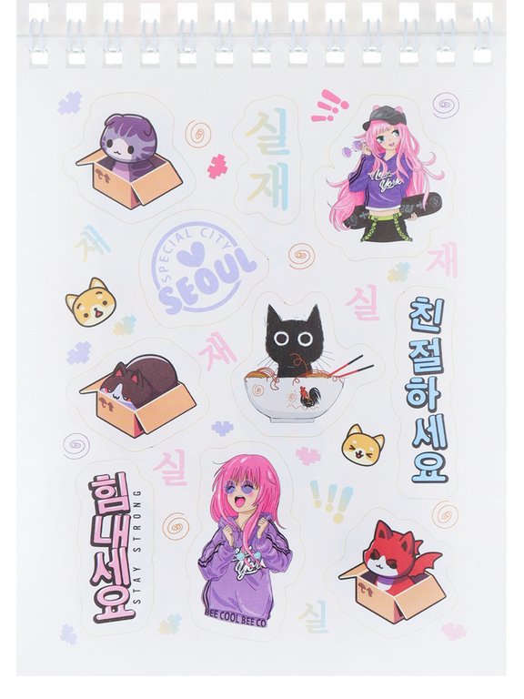 Набор наклеек 150 шт "Мое Аниме" 16л., А6, MILAND