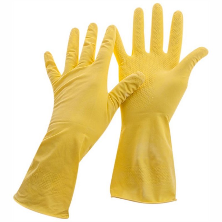 Перчатки латексные с хлопк. напылением, супер прочные OfficeClean, L