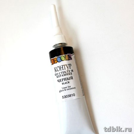 Контур по стеклу и керамике 18мл Декола черный
