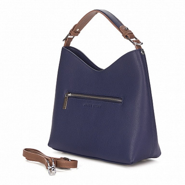 Сумка женская Jane's Story 28х21х11см, нат.кожа,  синяя