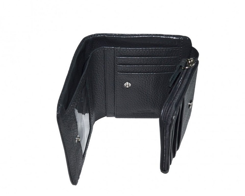 Портмоне D.Morelli женское "Тефия" малое, нат. кожа, черное