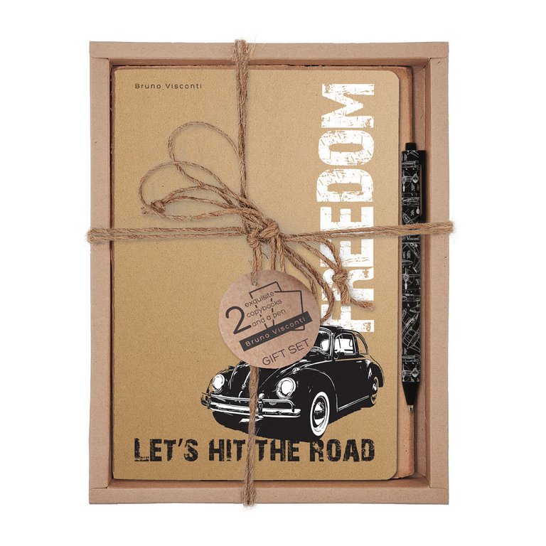 Набор подарочный BrunoVisconti "FREEDOM" (ДВЕ ТЕТРАДИ В КЛ.+ РУЧКА)